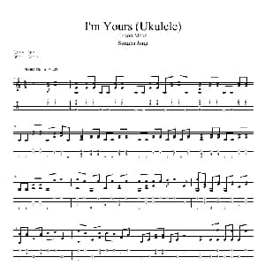 I'm yours 吉他谱