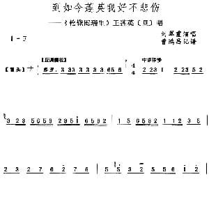 评剧谱 | 到如今莲英我好不悲伤 枪毙阎瑞生 王莲英 旦 唱段 刘翠霞 曹鸿昌记谱