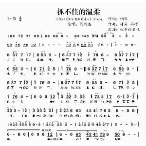 抓不住的温柔_歌曲简谱_词曲:桐华 林海 冯硕