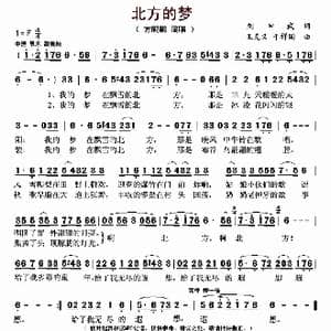 北方的梦_歌曲简谱_词曲:刘申武词 吉桂荣编词 王克义 于祥国