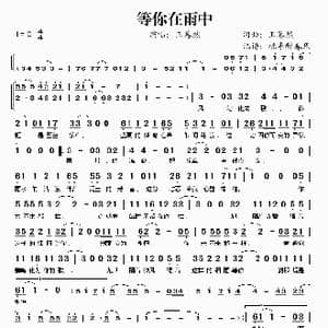 等你在雨中_歌谱投稿_词曲:王蓦然 王蓦然
