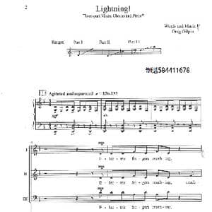 Lightning三声部合唱谱_歌曲简谱