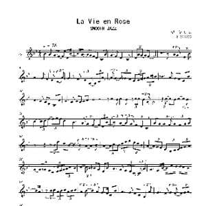 49 21 La Vie en Rose Bb 五线谱_歌曲简谱