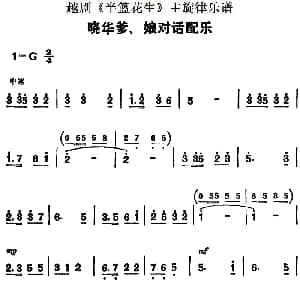 越剧谱 | 越剧 半篮花生 全剧主旋律乐谱 晓华爹 娘对话配乐 P37