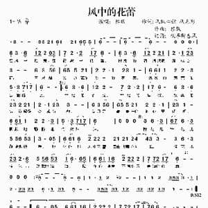风中的花蕾_歌谱投稿_词曲:风飘心弦 秋无影 黎毅