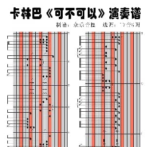可不可以 拇指琴卡林巴琴演奏谱 刘伟锋 刘伟锋