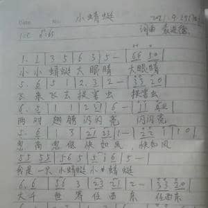 小蜻蜓_歌谱投稿_词曲:袁进德 袁进德