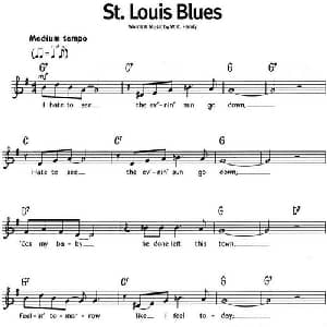 蓝调音乐:St. Louis Blues_外国歌谱