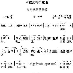 黄梅戏谱 | 程红梅 选曲 针针线线紧相连 程红梅唱段 石生 李可 子牛 方绍墀编曲
