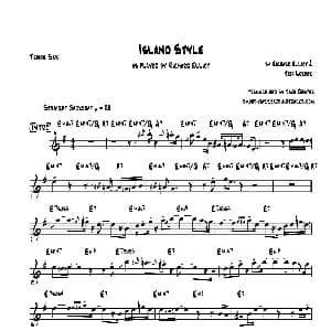 萨克斯谱 | Island Style 次中音萨克斯