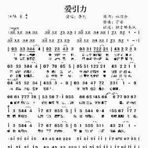 爱引力_歌谱投稿_词曲:林理会 宇豪
