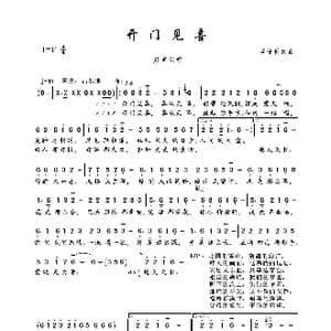 开门见喜_歌曲简谱_词曲:李守俊 李守俊
