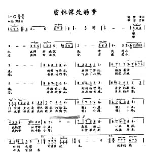 ​37密林深处的梦_通俗唱法乐谱_词曲:胡宏伟 于学友