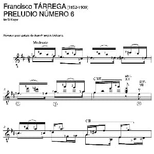 LA CARTAGENERA 吉他谱 弗朗西斯科 泰雷加 Francisco Tarrega 1852 1909