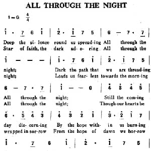 ALL THROUGH THE NIGHT_外国歌谱