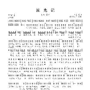 流光记_歌曲简谱_词曲:迟意 潮汐&银临