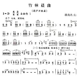 葫芦丝谱 | 竹林晨曲 葫芦丝谱 林荣昌