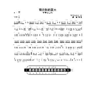菊次郎的夏天 summer D 首调简谱 五线谱_歌曲简谱_词曲: 久石让
