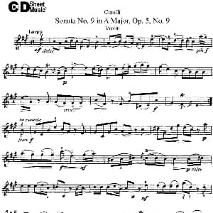 小提琴谱 | Sonata No.9 in A Major Op.5 No.9