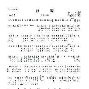 曾醉_歌曲简谱_词曲:五子 Winky诗