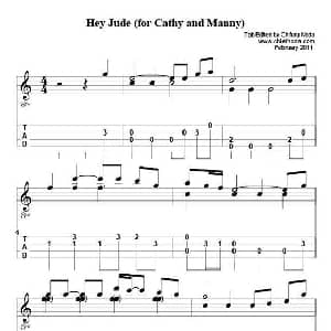 hey jude 吉他谱