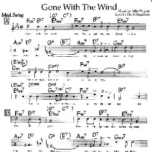 Gone With The Wind 钢琴谱