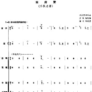 洞房赞 民乐队总谱 河北民间乐曲 王铁锤改编 穆祥来配器