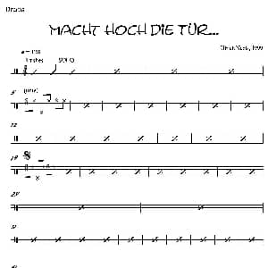Macht Hoch Die Tru… 爵士鼓分谱
