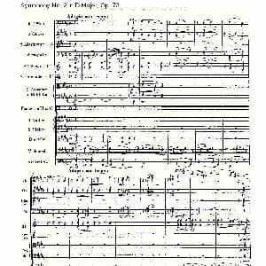 D大调第二交响曲, Op.73第二乐章