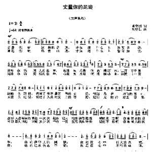 丈量你的足迹_歌曲简谱_词曲:陈守刚 周明仁