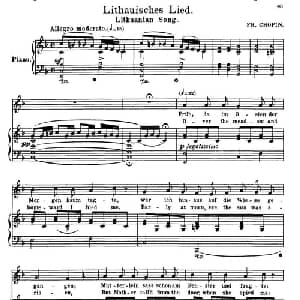 ​​​立陶宛歌谣 Lithauisches Lied_外国歌谱_词曲: 弗雷德里克 肖邦 Frederic Chopin
