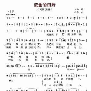 流金的田野_歌曲简谱_词曲:江涛 泳岸