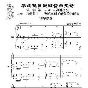 序号1前奏曲Ⅰ 中华民族到了最危险的时候 钢琴独奏_歌曲简谱_词曲: 袁朝创作编曲