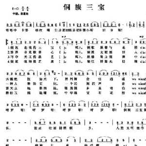 侗族三宝_民歌简谱_词曲:杨序顺 吴媛姣