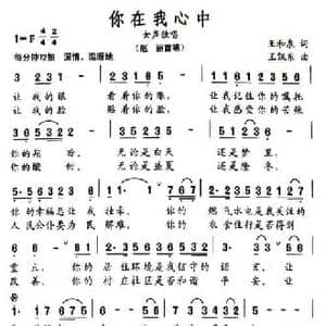 你在我心中_民歌简谱_词曲:王和泉 王凯东