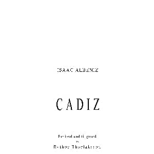 Cadiz 吉他谱 ​伊萨克 阿尔贝尼斯