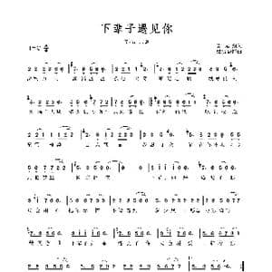 下辈子遇见你_歌谱投稿_词曲:雪无痕 踏雪韵梅