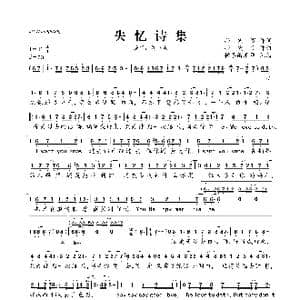 失忆诗集_歌曲简谱_词曲:孙宏家 孙宏安