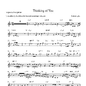 萨克斯谱 | Thinking of You 高音萨克斯