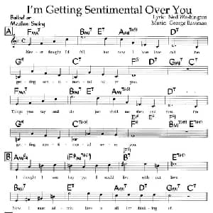 I'm Getting Sentimental Over You_外国歌谱