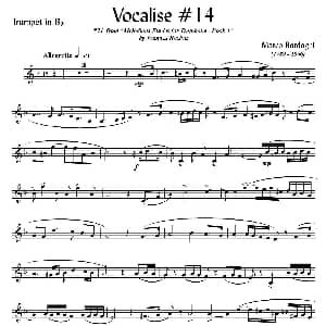Bordogni Vocalise #14 小号 Bordogni Vocalises