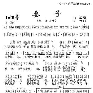 妻子_歌曲简谱_词曲:任毅 刘青
