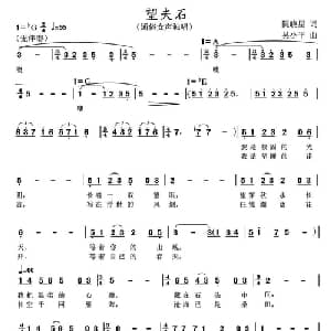 望夫石_通俗唱法乐谱_词曲:阮晓星 吴小平