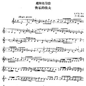 趣味练习曲 快乐的农夫 德 舒曼