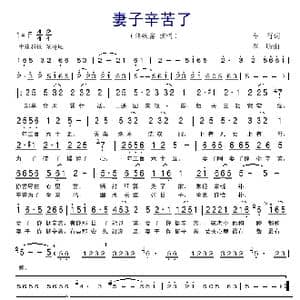 妻子辛苦了_歌谱投稿_词曲:车行 李昕