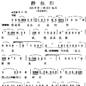 昆曲 醉扶归 牡丹亭 游园 选段 杜丽娘唱段