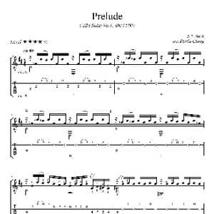 巴赫 无伴奏大提琴组曲_歌曲简谱_词曲: 巴赫