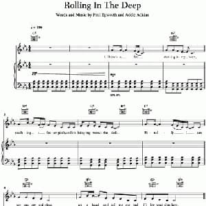 Rolling in the deep_外国歌谱