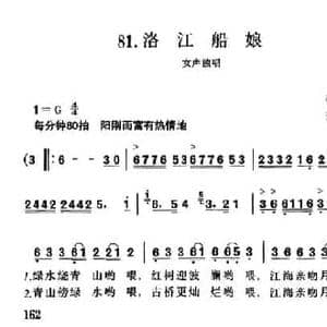 洛江船娘_民歌简谱_词曲:张新联 珊卡