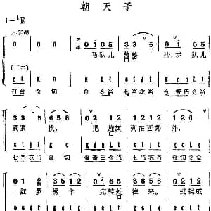 京剧谱 | 京剧群曲汇编 朝天子 2首